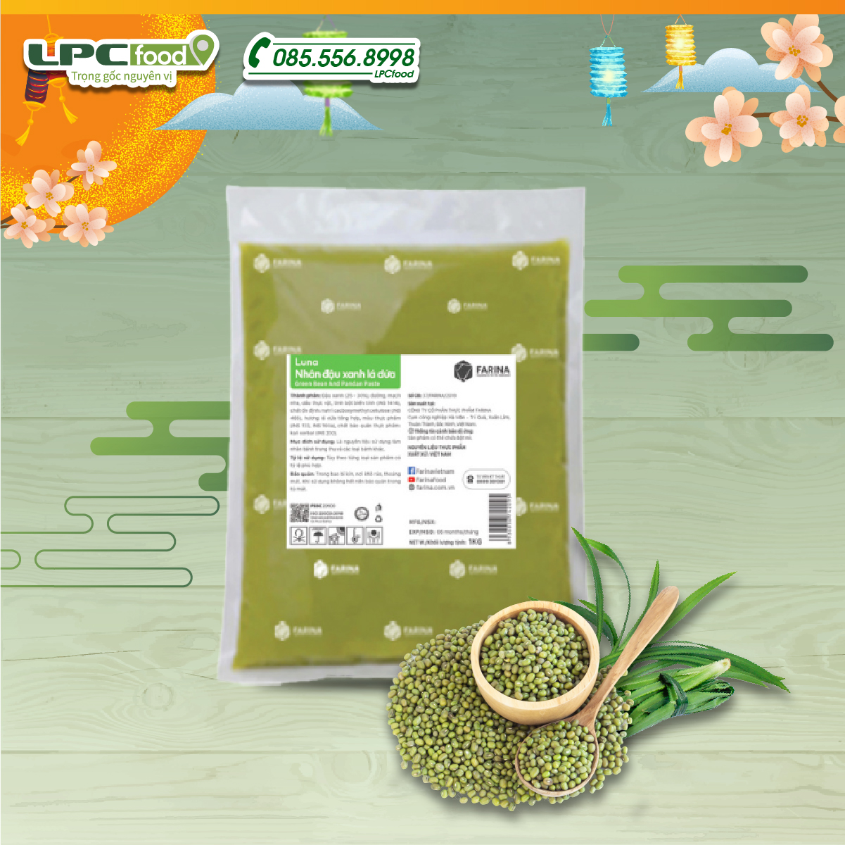 Luna - Nhân đậu xanh lá dứa